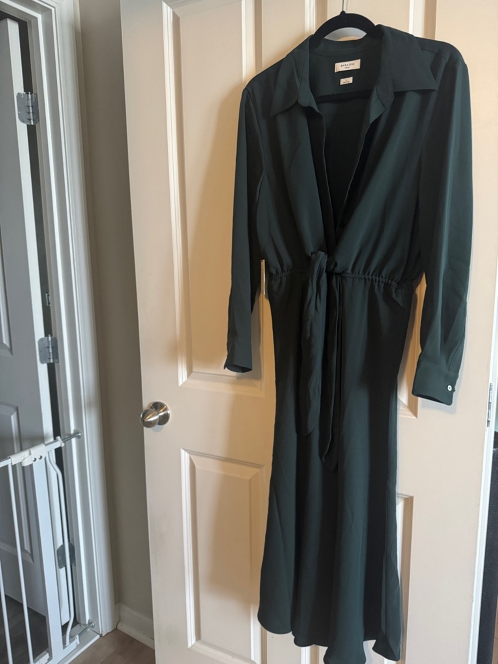 Aritzia Abbey dress in dark olive